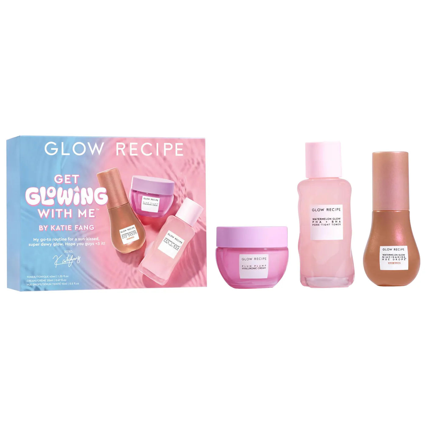 Get Glowing With Me™ Kit by Katie Fang with Hue Drops Tinted Serum | PREVENTA