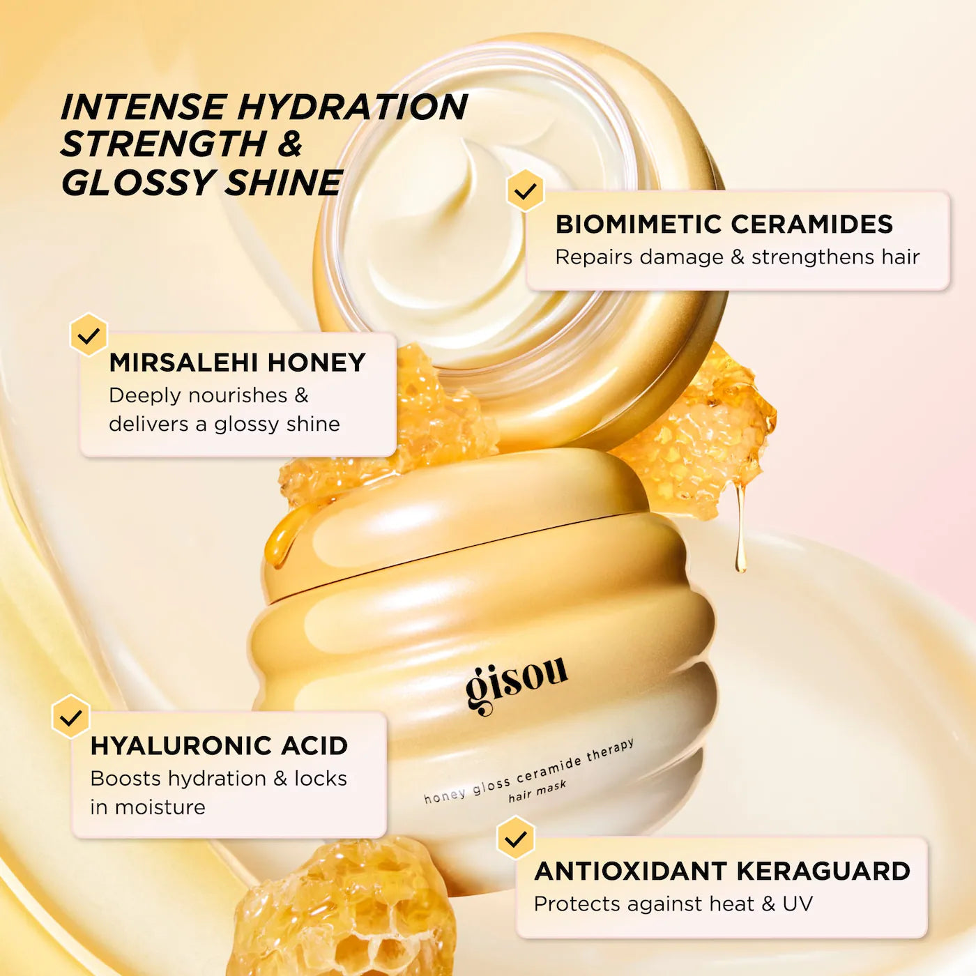 Honey Gloss Ceramide Therapy Hydrating Hair Mask | PREVENTA