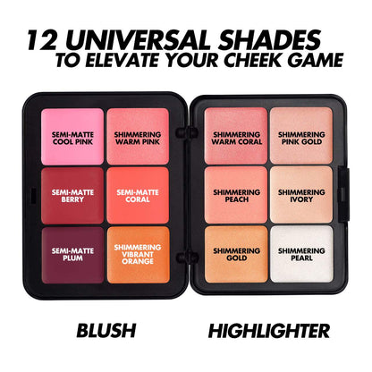 HD Skin Blush & Glow Longwear Cream Face Palette | PREVENTA