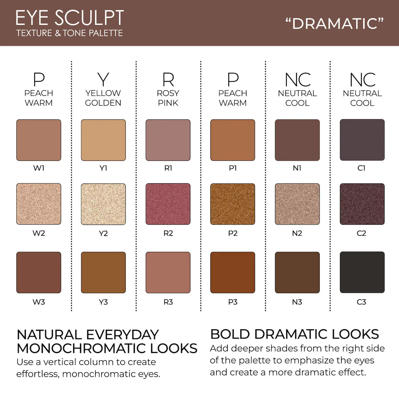 Dramatic Eye Sculpt Texture & Tone Eyeshadow Palette | PREVENTA