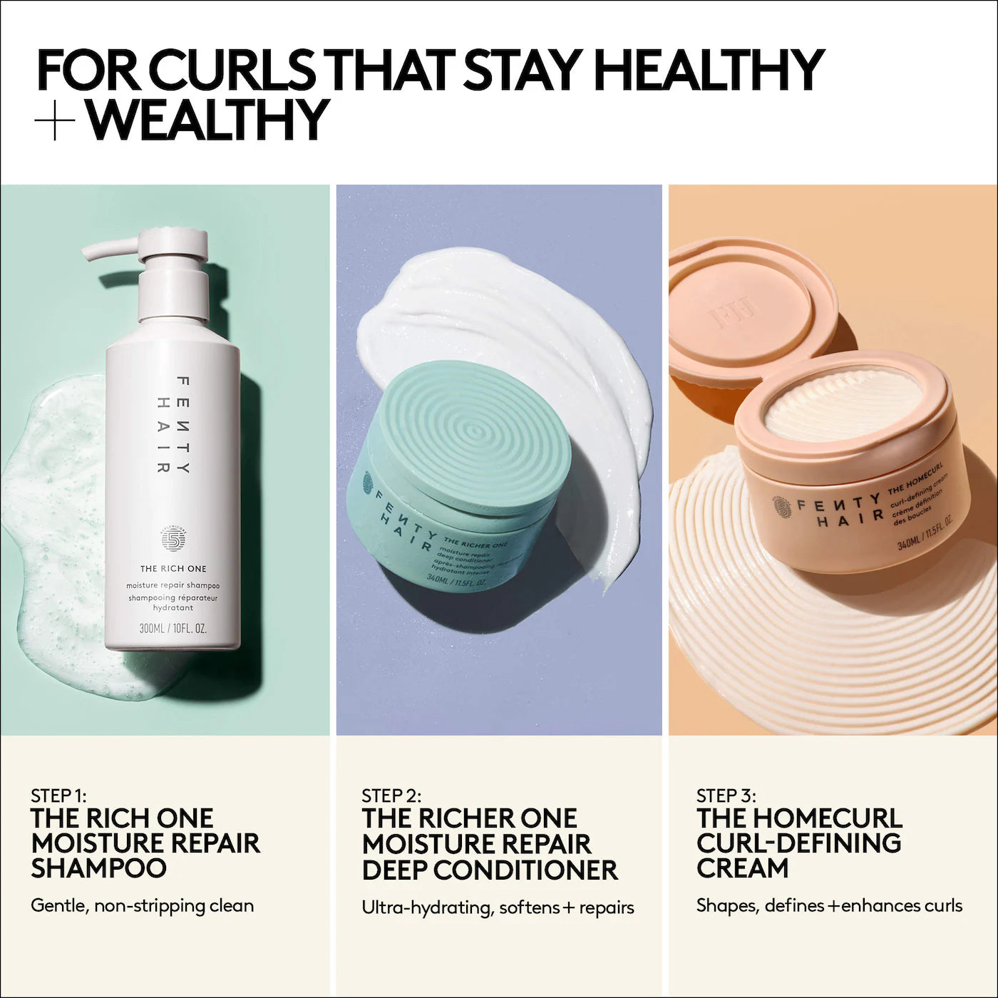 The Rich Curls 3-Piece Curl-Defining Hair Gift Set | PREVENTA