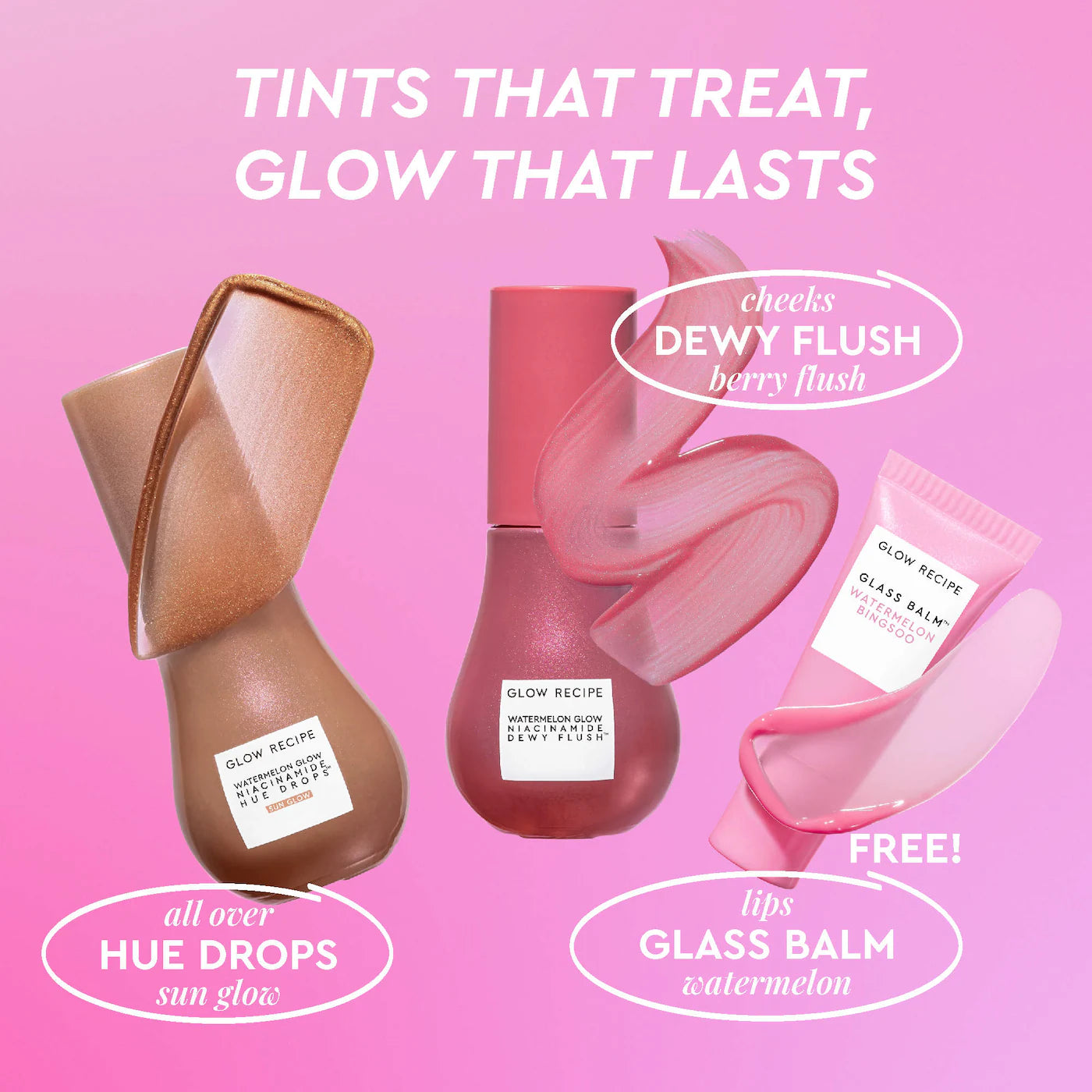 Best of Glow Hues - Tinted Serum, Cheek & Lip Gift Set | PREVENTA