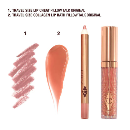 Mini Pillow Talk Glossy Lip Duo - Original | PREVENTA