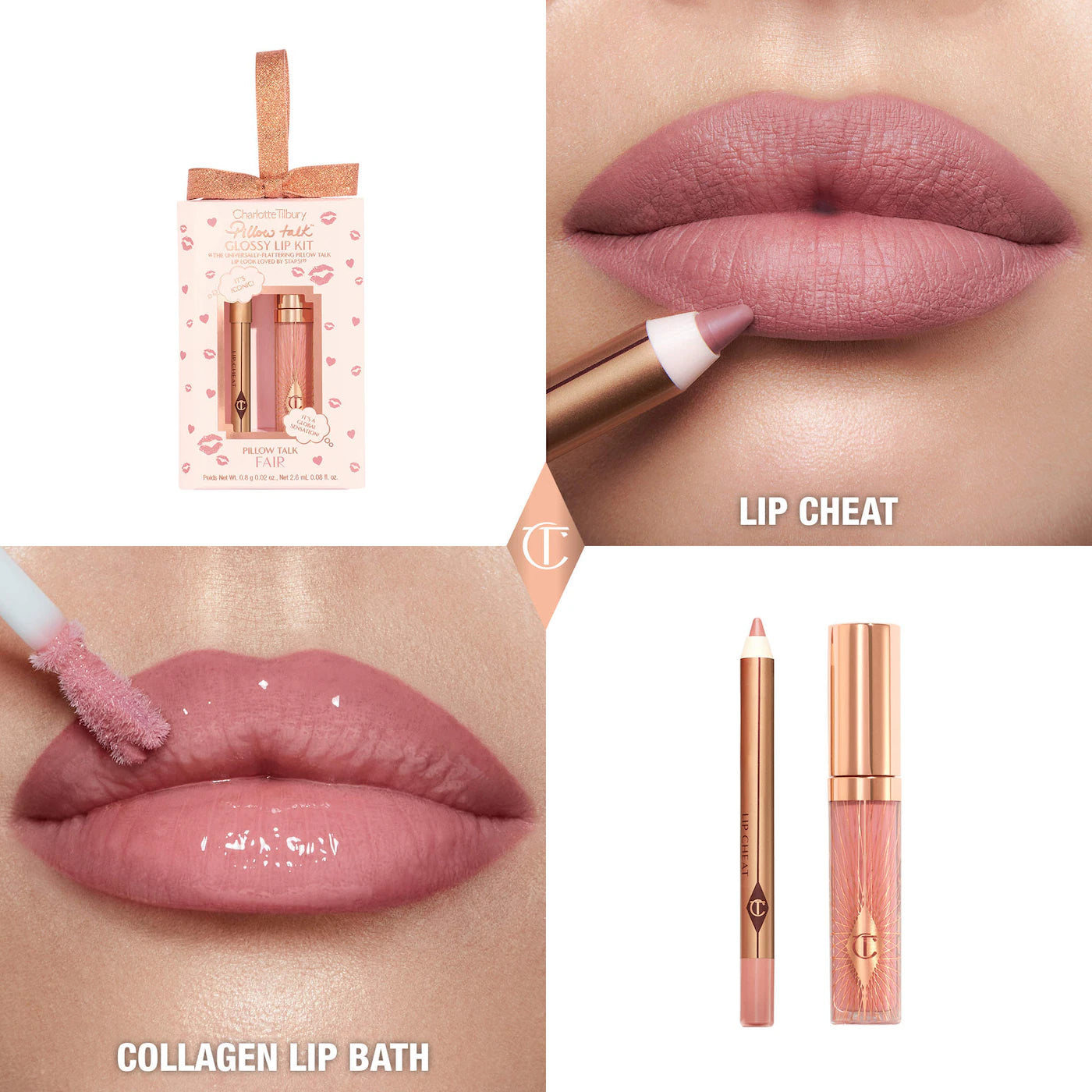 Mini Pillow Talk Glossy Lip Duo - Fair | PREVENTA