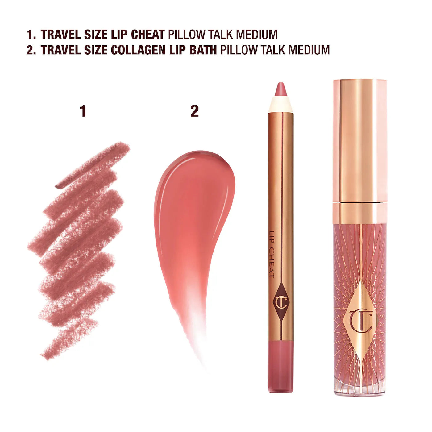 Mini Pillow Talk Glossy Lip Duo - Medium | PREVENTA
