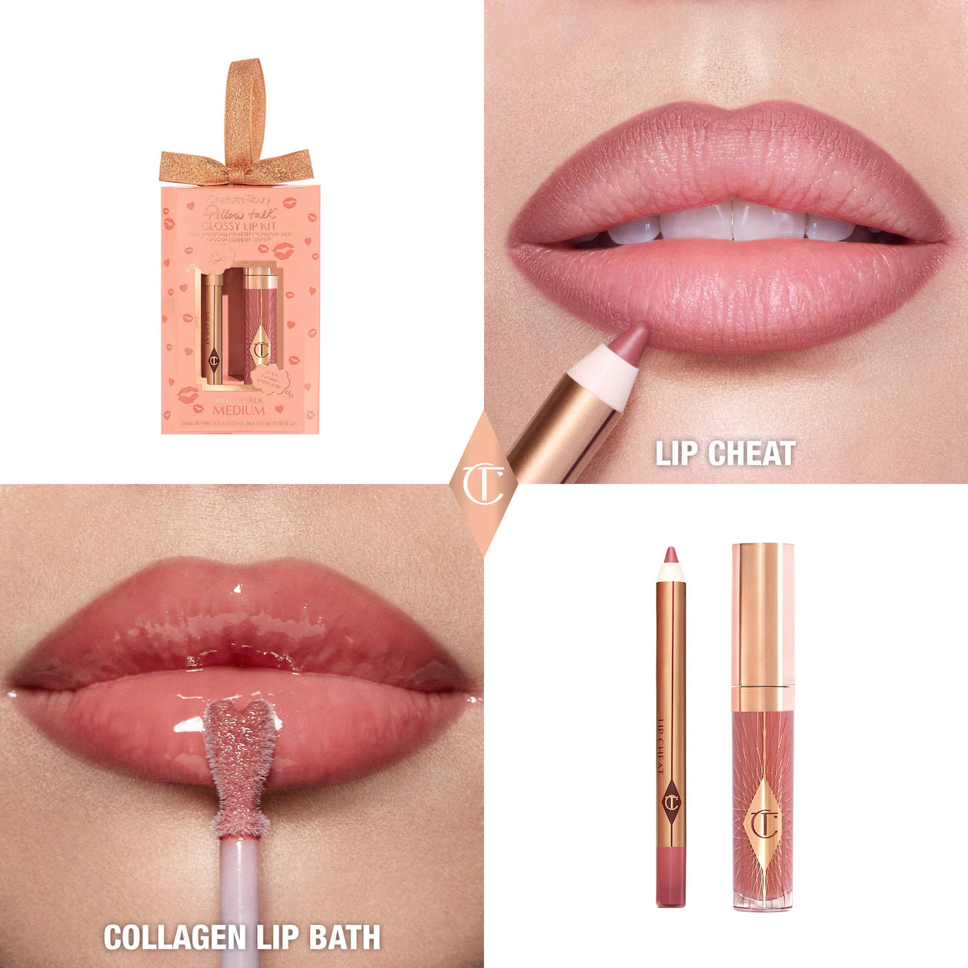 Mini Pillow Talk Glossy Lip Duo - Medium | PREVENTA