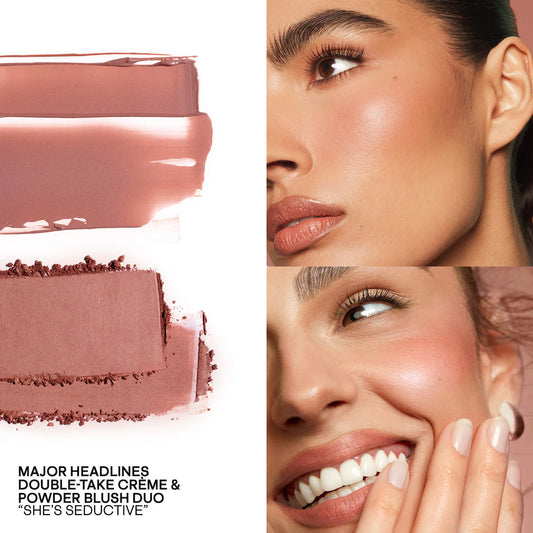 Mini Major Headlines Double-Take Crème & Powder Blush Duo - She's Seductive