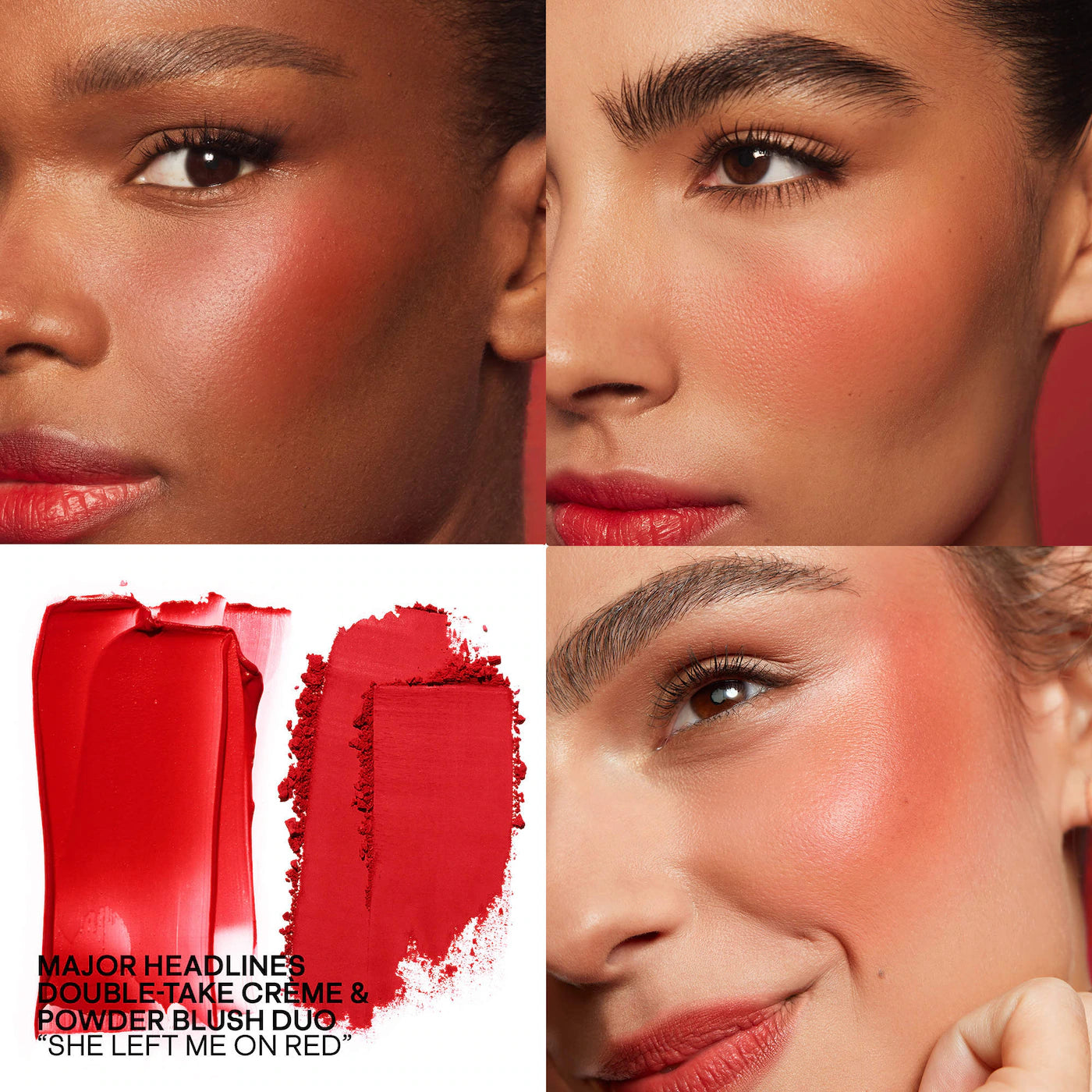 Mini Major Headlines Double-Take Crème & Powder Blush Duo - She Left Me On Red