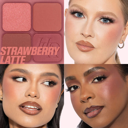 Strawberry Latte Blush Filter Blurring Blushlighters Palette | PREVENTA