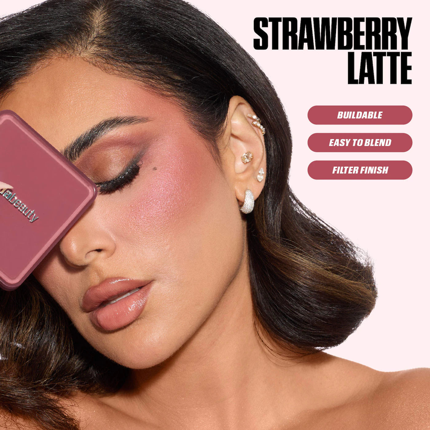 Strawberry Latte Blush Filter Blurring Blushlighters Palette | PREVENTA