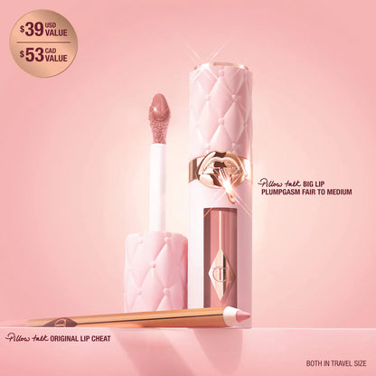 Mini Pillow Talk Plumpgasm Lip Liner & Lip Gloss Set - Pillow Talk | PREVENTA