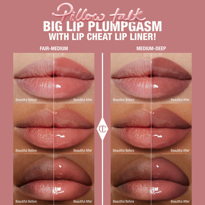 Mini Pillow Talk Plumpgasm Lip Liner & Lip Gloss Set - Pillow Talk Medium | PREVENTA