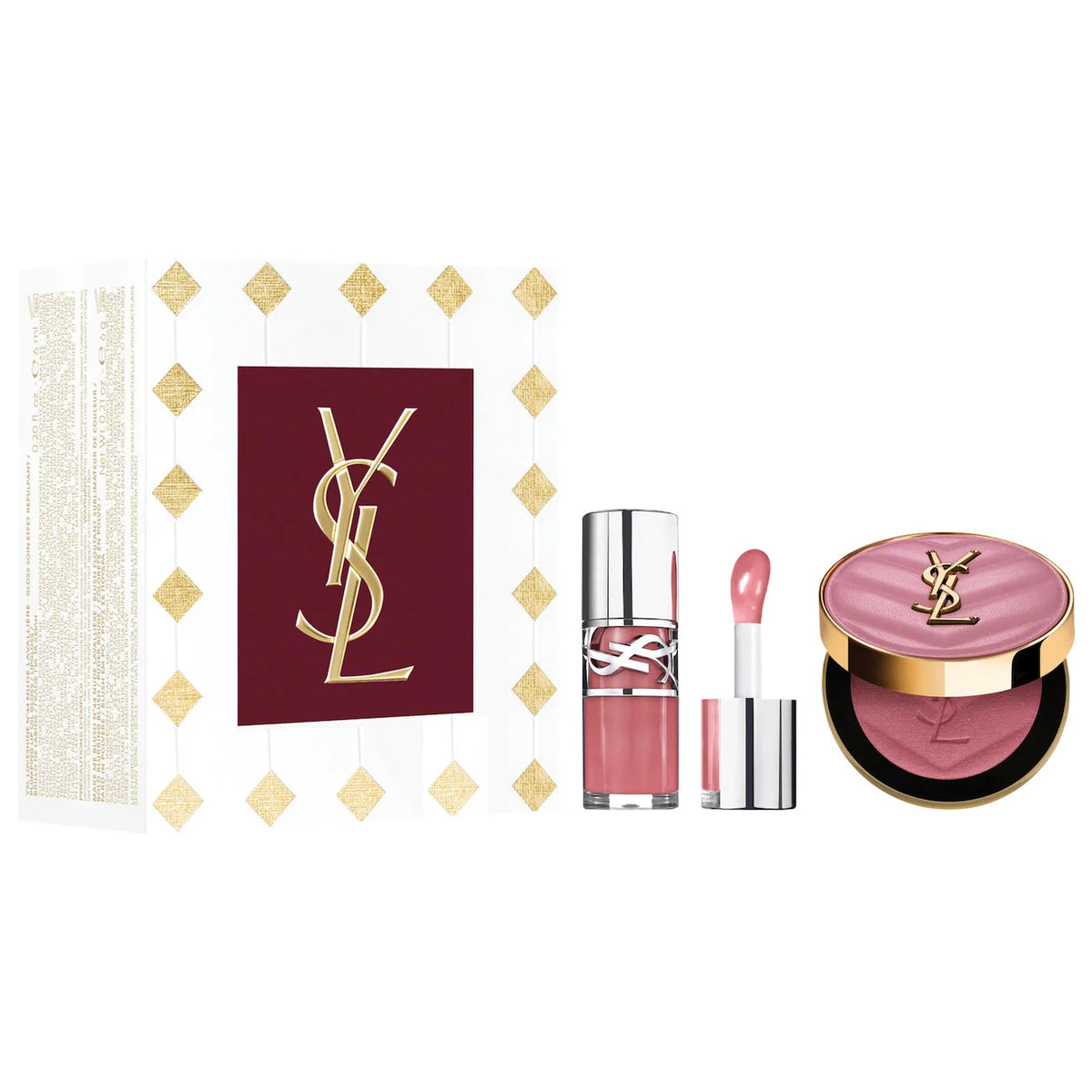 YSL Iconic Pink Lip Gloss & Blush Gift Set | PREVENTA