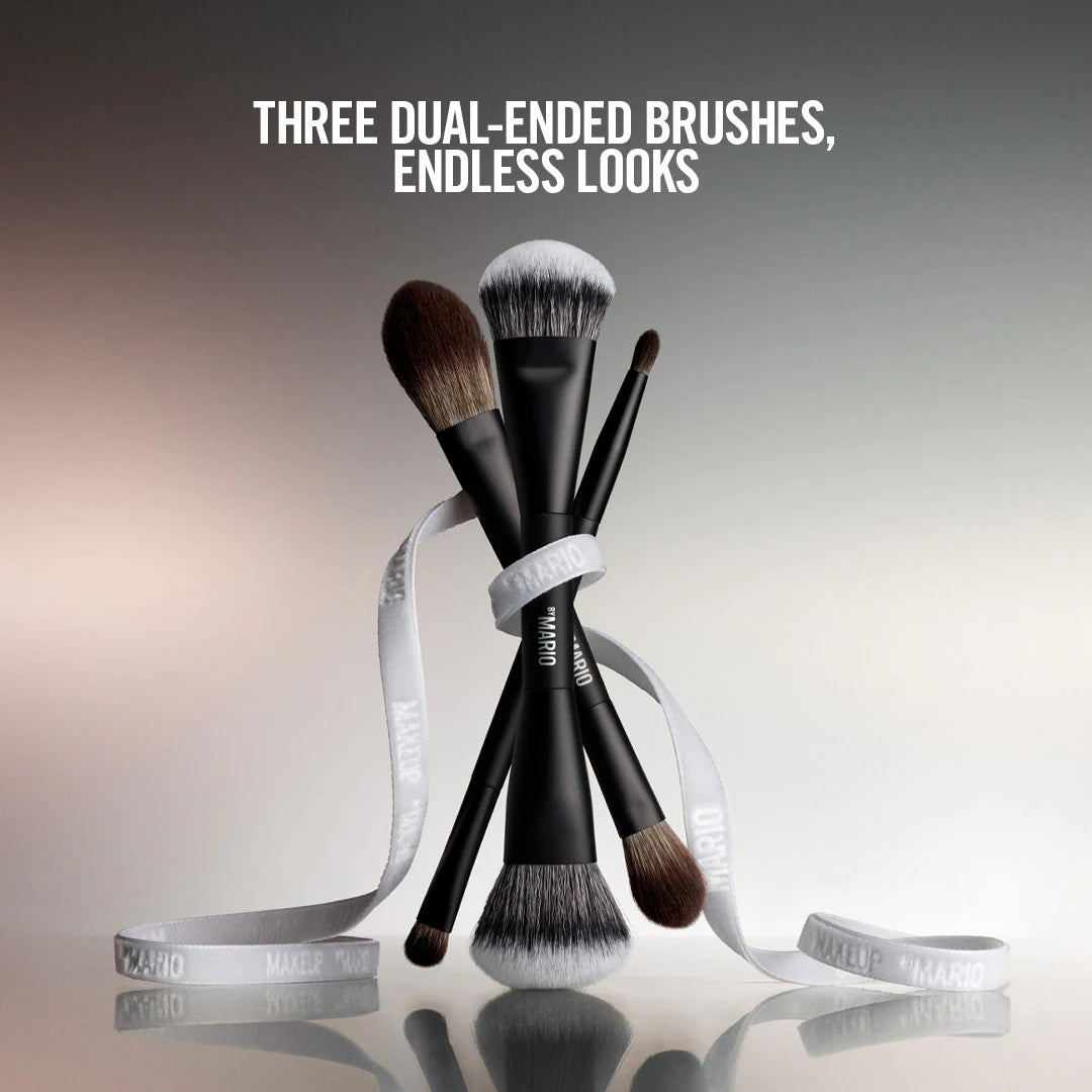 Mario's Face & Eye Trio Cosmetic Brush Set | PREVENTA