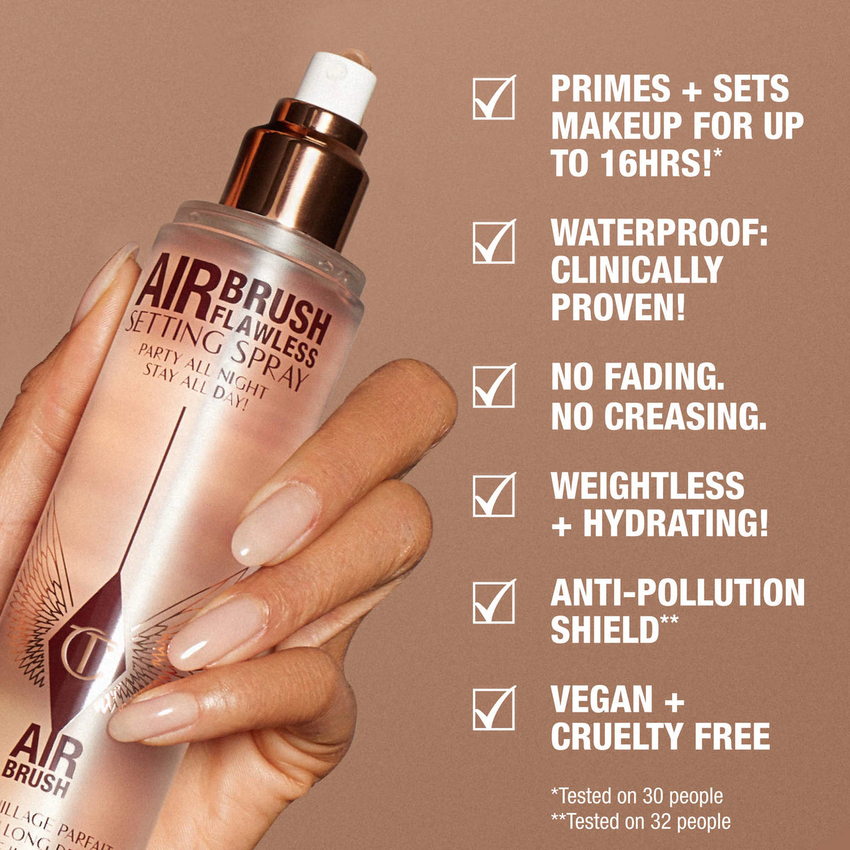 Mini Airbrush Flawless Hydrating & Waterproof Setting Spray Duo Gift Set | PREVENTA