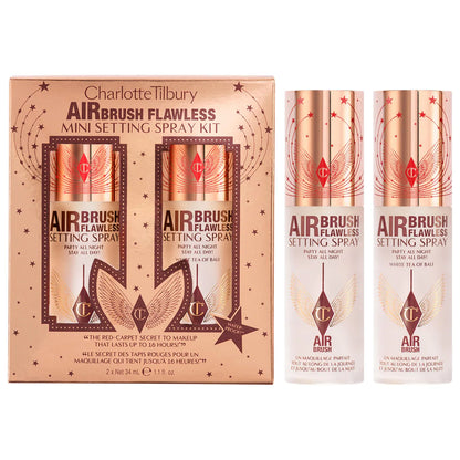 Mini Airbrush Flawless Hydrating & Waterproof Setting Spray Duo Gift Set | PREVENTA