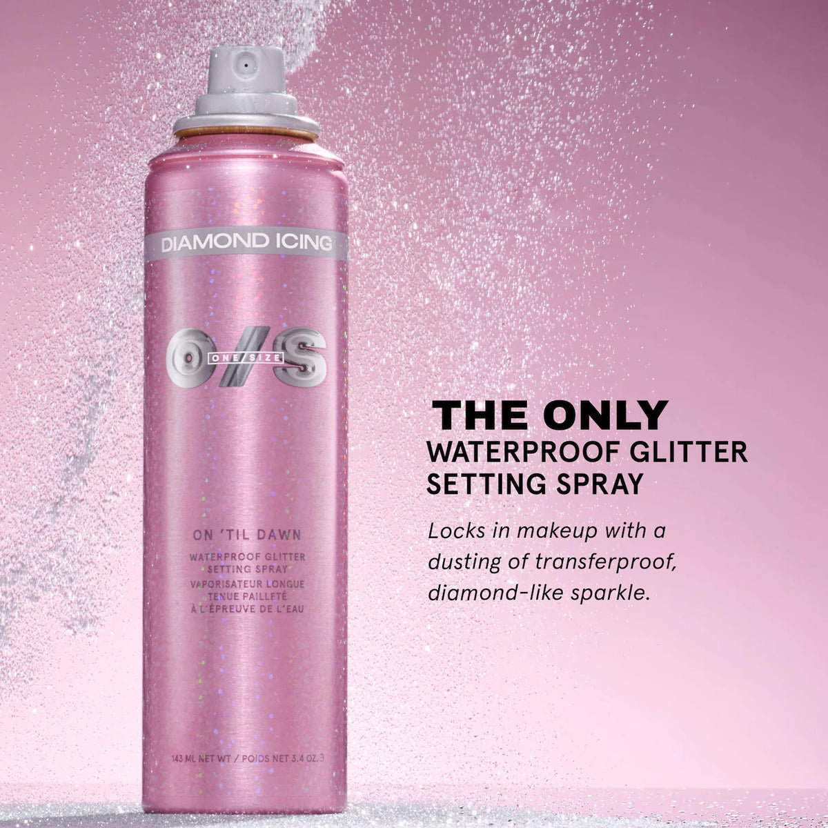 On 'Til Dawn Diamond Icing Glitter Waterproof Setting Spray | PREVENTA