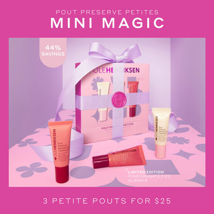 Pout Preserve Mini Hydrating Peptide Lip Trio Set | PREVENTA