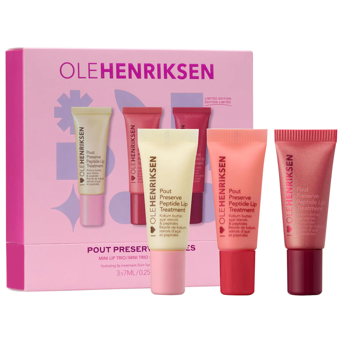 Pout Preserve Mini Hydrating Peptide Lip Trio Set | PREVENTA