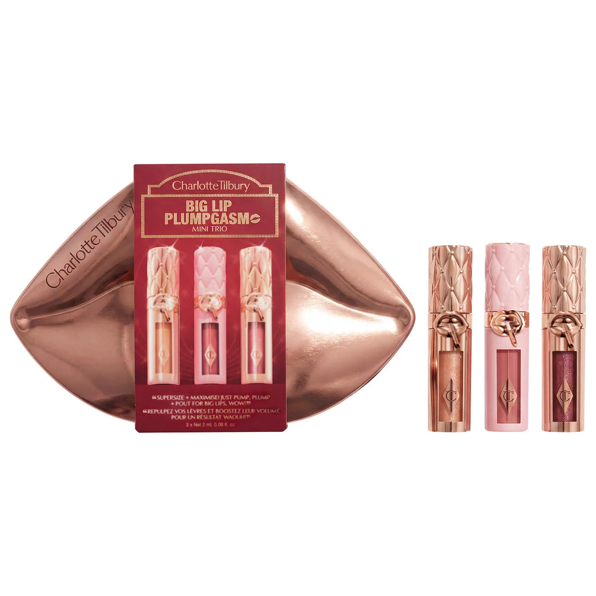 Mini Big Lip Plumpgasm Plumping Lip Gloss Trio Makeup Gift Set | PREVENTA