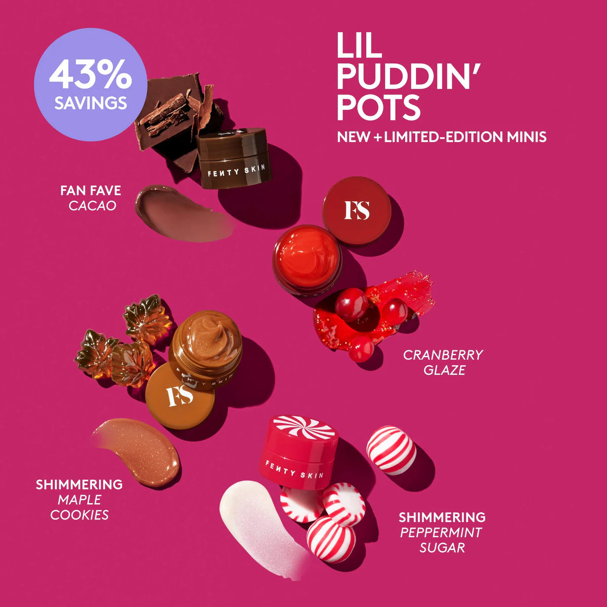 Lil Puddin' Pots Mini Intensive Recovery Lip Mask Set | PREVENTA