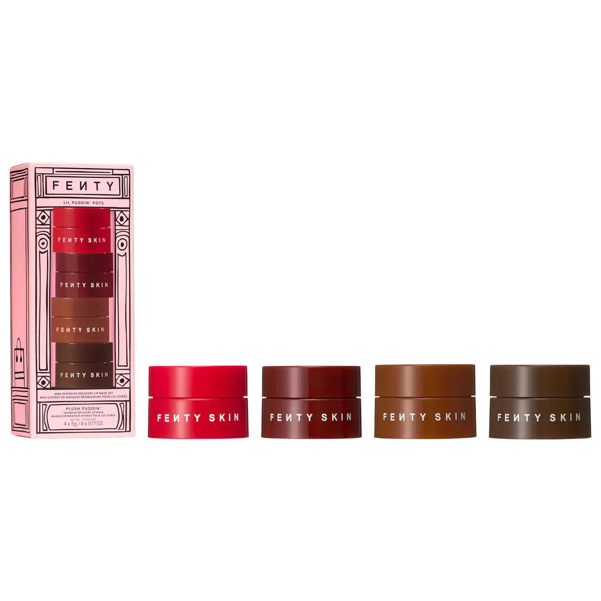 Lil Puddin' Pots Mini Intensive Recovery Lip Mask Set | PREVENTA